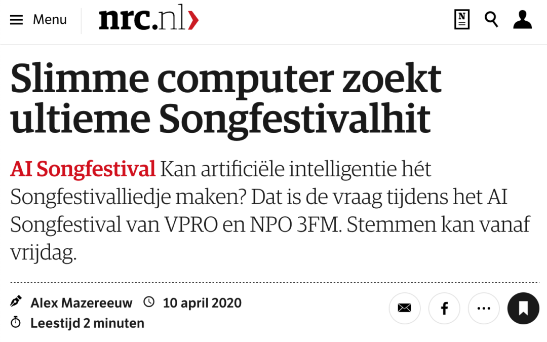 Slimme computer zoekt ultieme Songfestivalhit